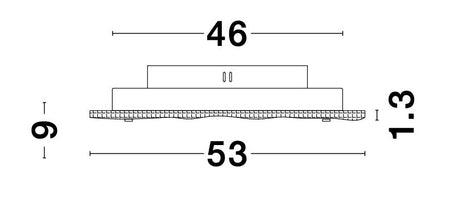 WING Deckenleuchte Ø 43-53cm-Luxomo Leuchten