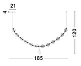 BRILLANTE Hängeleuchte  185cm-Luxomo Leuchten