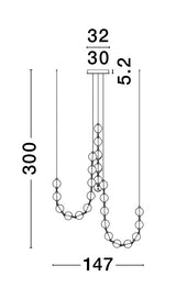 BRILLANTE Hängeleuchte 147cm-Luxomo Leuchten