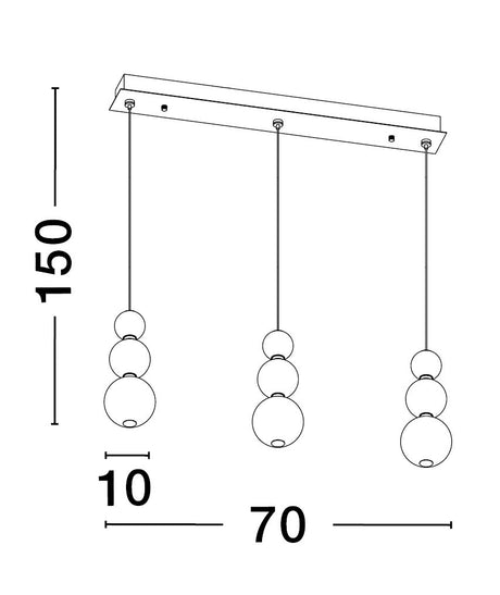 PERLA Hängeleuchte horizontal-Luxomo Leuchten