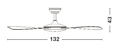 BLAIRE Deckenventilator Ø 132cm-Luxomo Leuchten