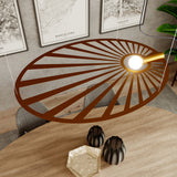 Skulpturale Hängeleuchte LEHDET – Großformatiger Blatt-Design-Lüster aus Stahl