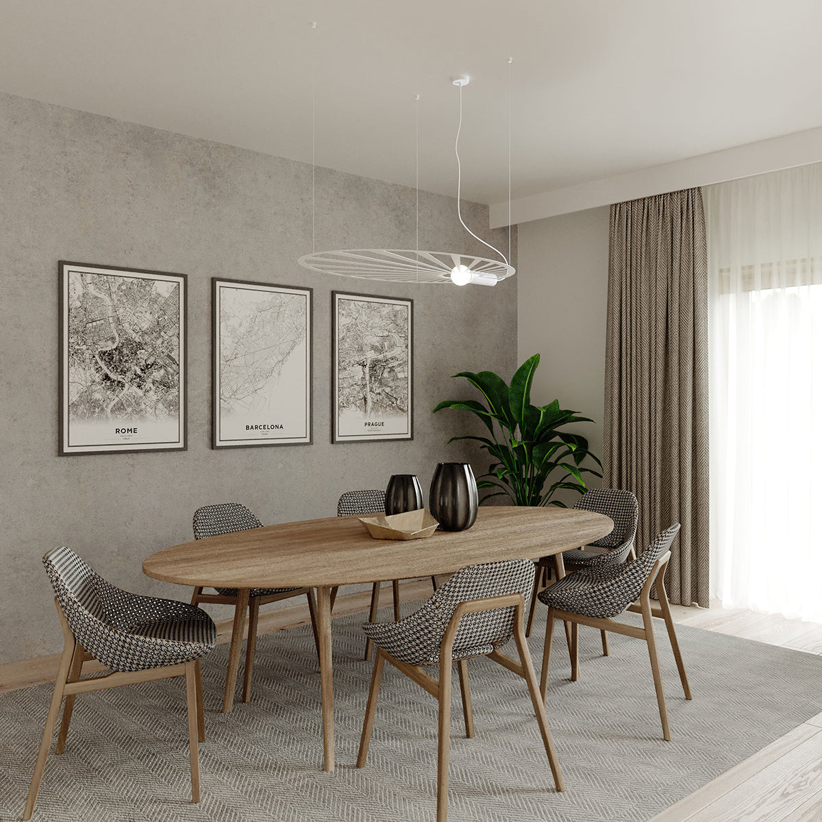 Skulpturale Hängeleuchte LEHDET – Großformatiger Blatt-Design-Lüster aus Stahl