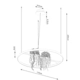 LED-Ring-Kronleuchter RIO BIO – Schwebender Pflanz-Lichtring aus Aluminium
