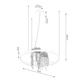 LED-Ring-Kronleuchter RIO BIO – Schwebender Pflanz-Lichtring aus Aluminium