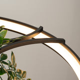 LED-Ring-Kronleuchter RIO BIO – Schwebender Pflanz-Lichtring aus Aluminium