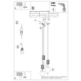 3-flammige Pendelleuchte HALO