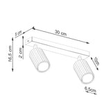 Design Deckenleuchte KARBON 2 – 2-flammig & Schwenkbar