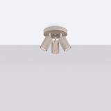 3-flammiger Deckenstrahler KARBON – Rund & Schwenkbar