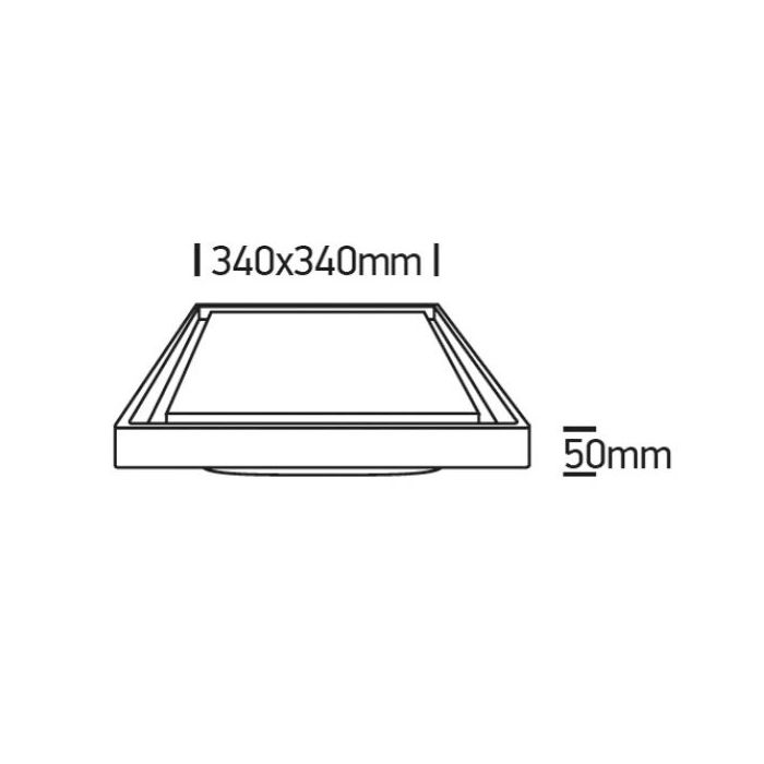 RING Q LED Decken-Anbauleuchte quadratisch — IP54 Outdoor