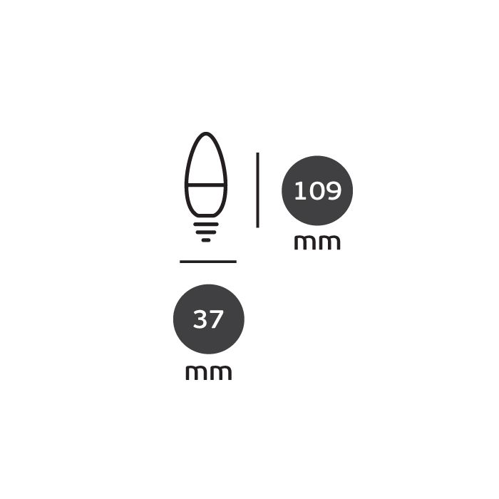 LED Retrofit E14 Kerze-Luxomo Leuchten