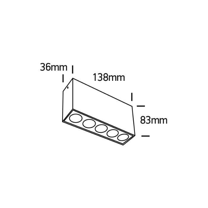 NISTA LED Decken-Aufbaustrahler rechteckig — Darklight
