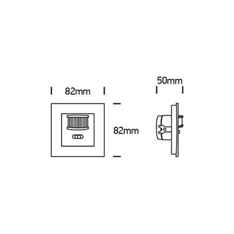 Infrarot Bewegungsmelder Einbau mit Ein/Aus Schalter-Luxomo Leuchten