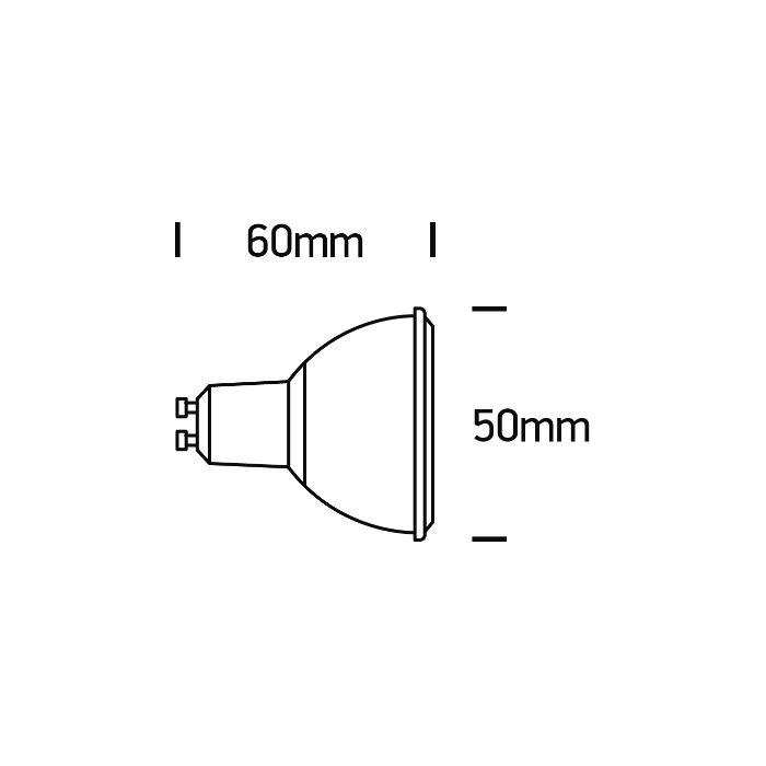 LED Retrofit GU10 6W 230V 60° Wabenraster-Luxomo Leuchten