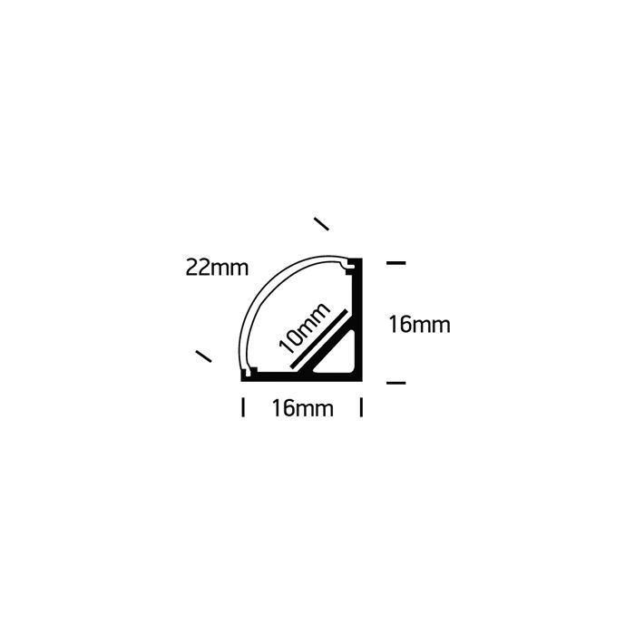 7908A LED Eckprofil Triangel 2m-Luxomo Leuchten