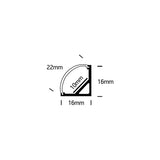 7908A LED Eckprofil Triangel 2m-Luxomo Leuchten
