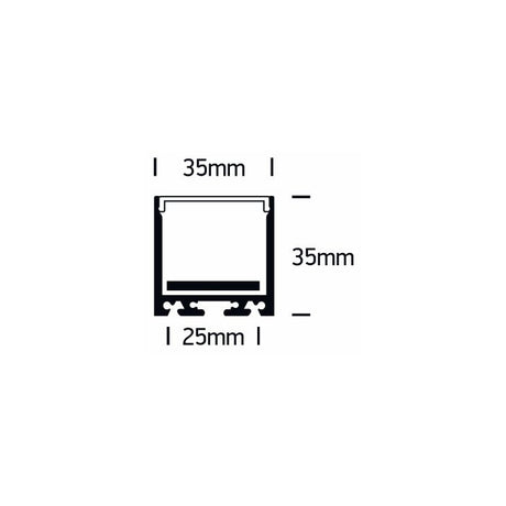 7912 LED Pendel-/Aufbauprofil 2m-Luxomo Leuchten