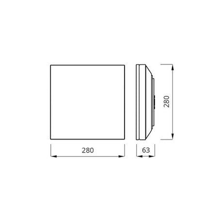 EDGE S LED Wand-/Deckenleuchte-Luxomo Leuchten