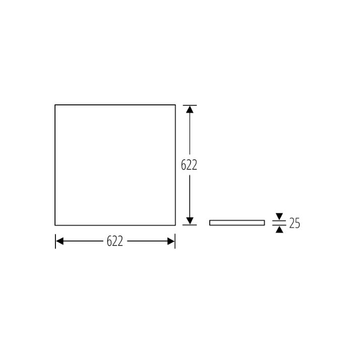 MODUL FOUR EL 2 LED Rasterleuchte quadratisch