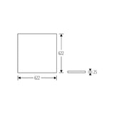 MODUL FOUR EL 2 LED Rasterleuchte quadratisch