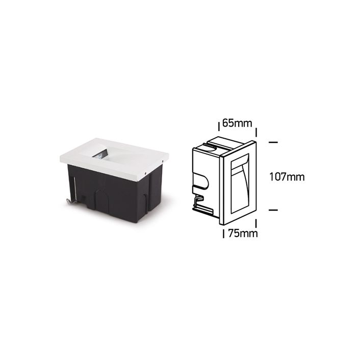 RUBI H LED Wandeinbauleuchte-Luxomo Leuchten