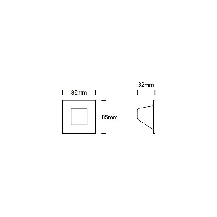 STOCK LED Wandeinbauleuchte inkl. Einbaubox-Luxomo Leuchten